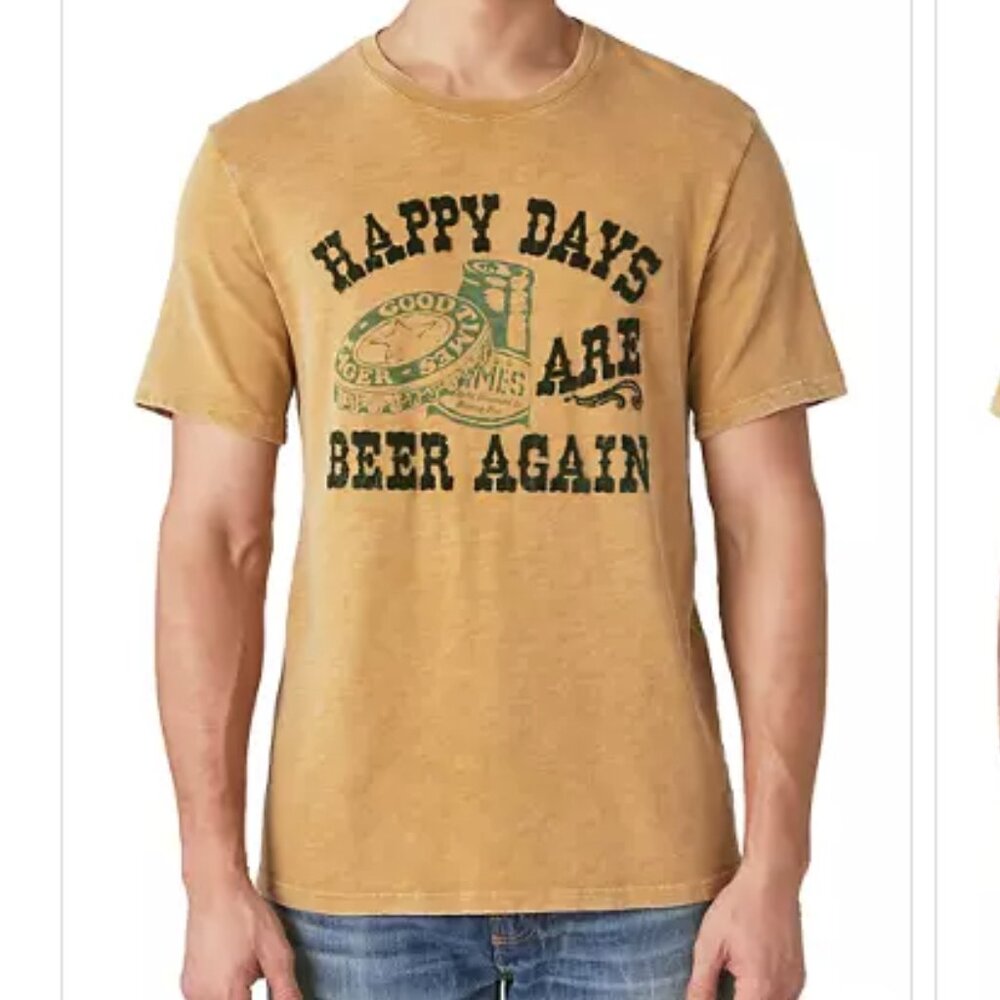 Lucky Brand Men's Beer Graphic Tee Size extra large XL NEW with TAGS